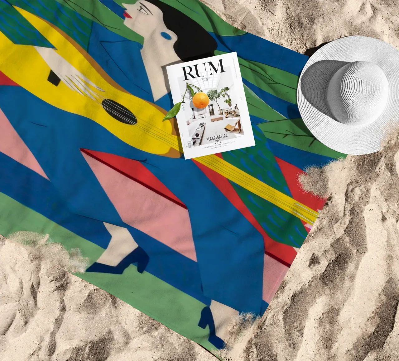 Strimpellare il blues telo mare da Ink Pulse