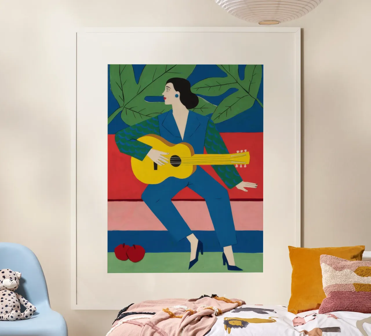 Strimpellare il blues poster con telaio in plastica da Ink Pulse