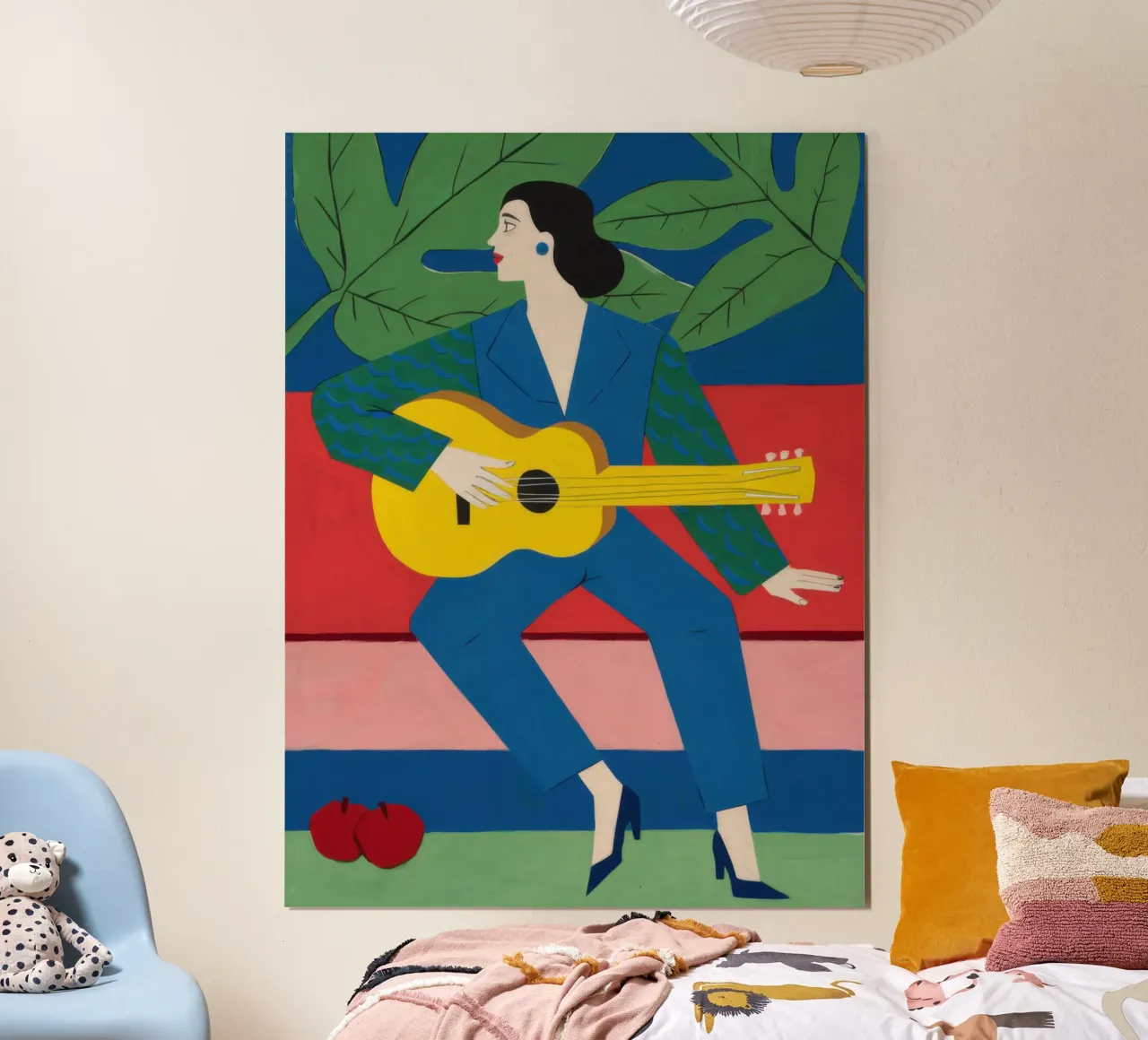 Strimpellare il blues poster con telaio in plastica da Ink Pulse
