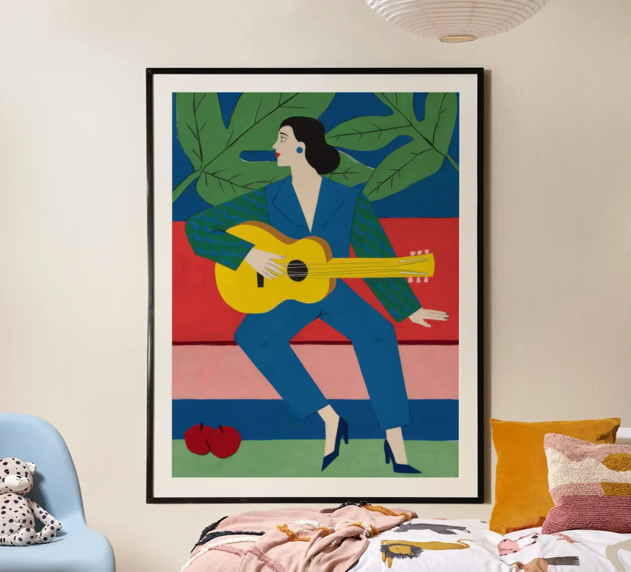 Strimpellare il blues poster con telaio in plastica da Ink Pulse