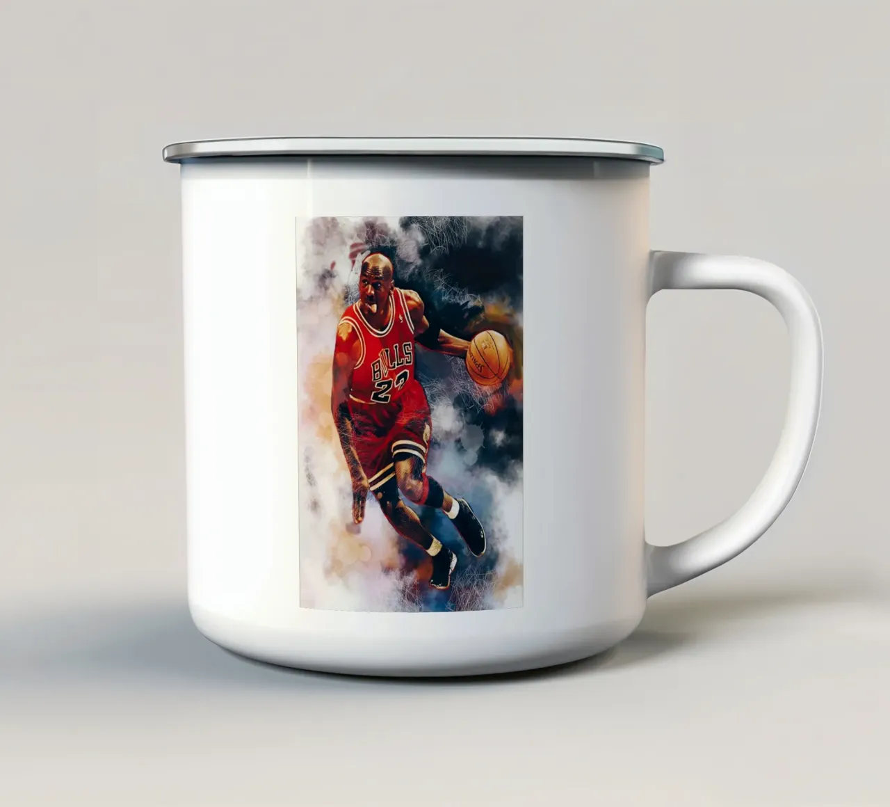 Michael Jordan art tazza in smalto da Lembayung art