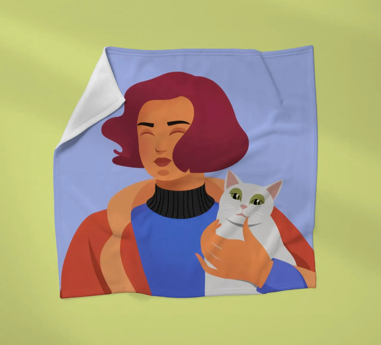 My Favorite Feline fleece blanket by Ink Pulse