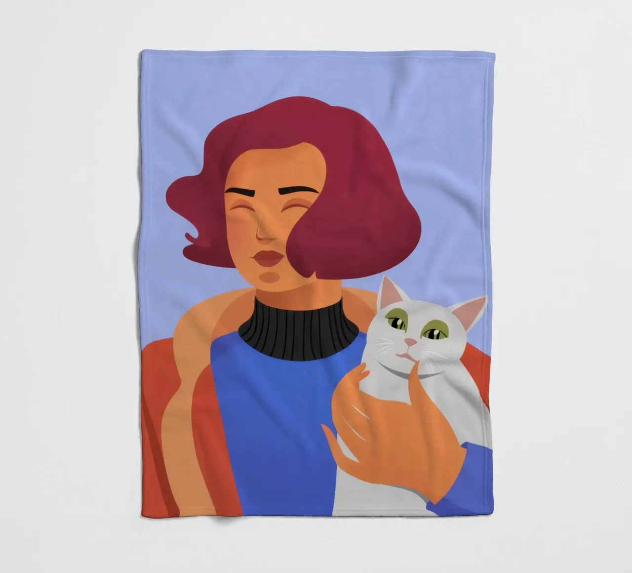 My Favorite Feline fleece blanket by Ink Pulse