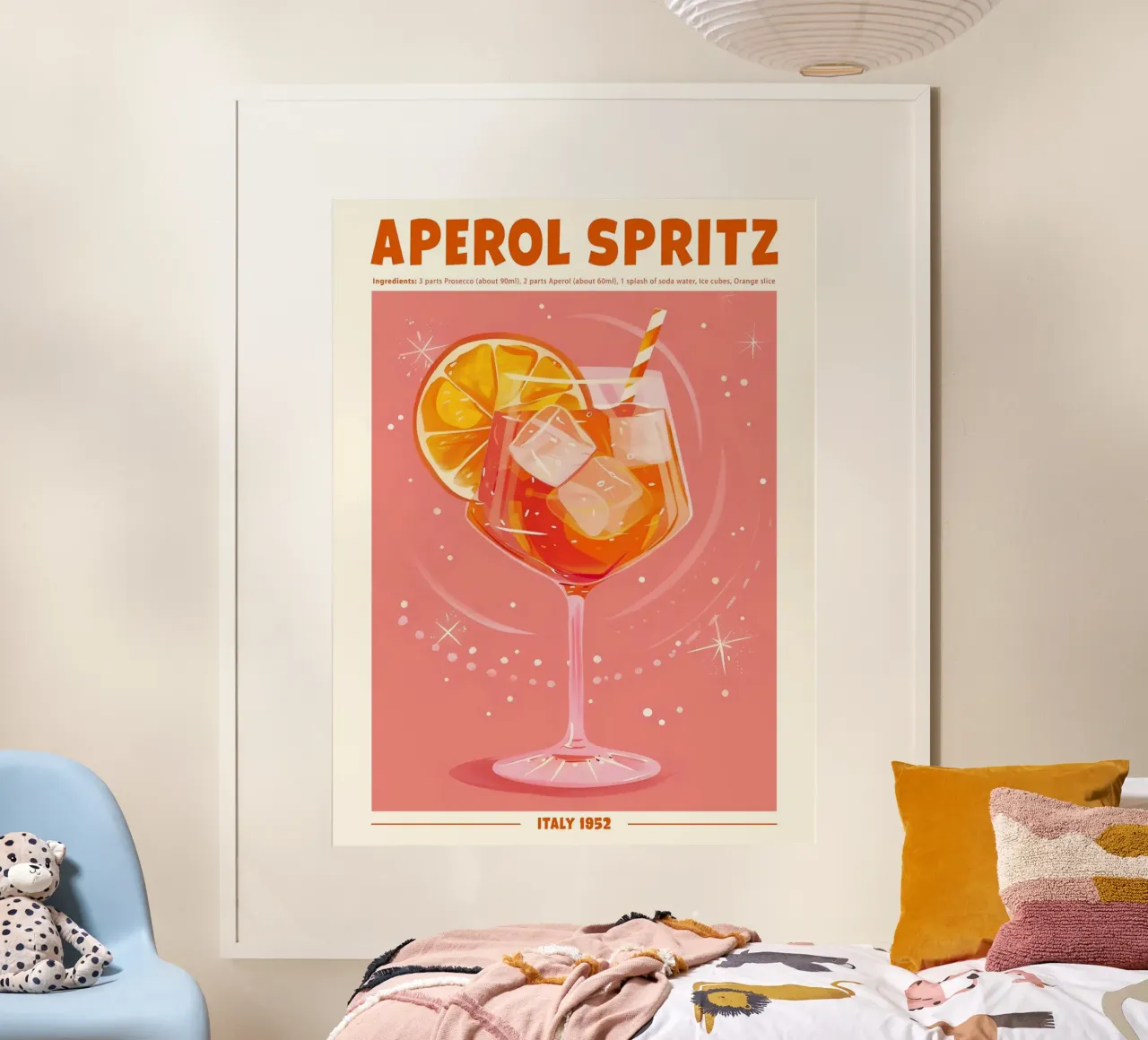 Aperol Spritz Italy 1952 poster con telaio in alluminio da janetlynn