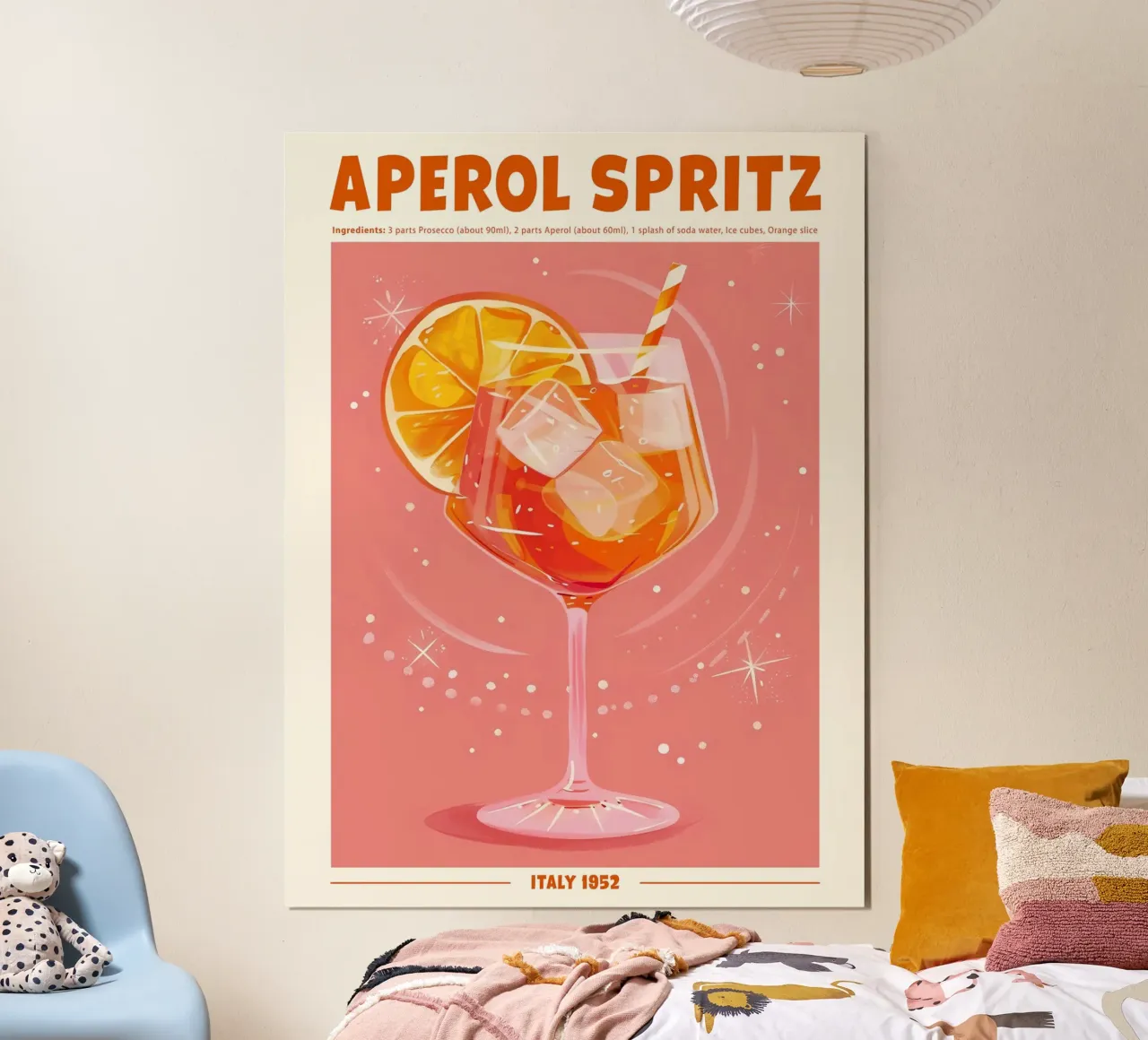 Aperol Spritz Italy 1952 poster con telaio in alluminio da janetlynn