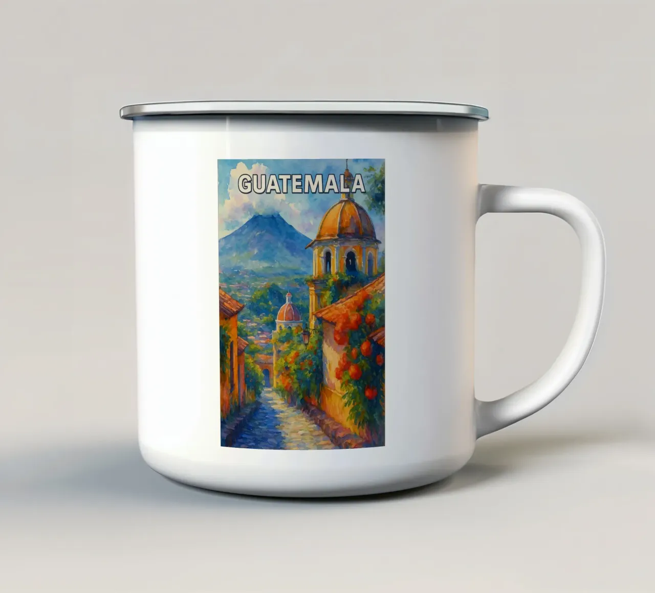 Guatemala dipingere l'immaginazione tazza in smalto da Diamond