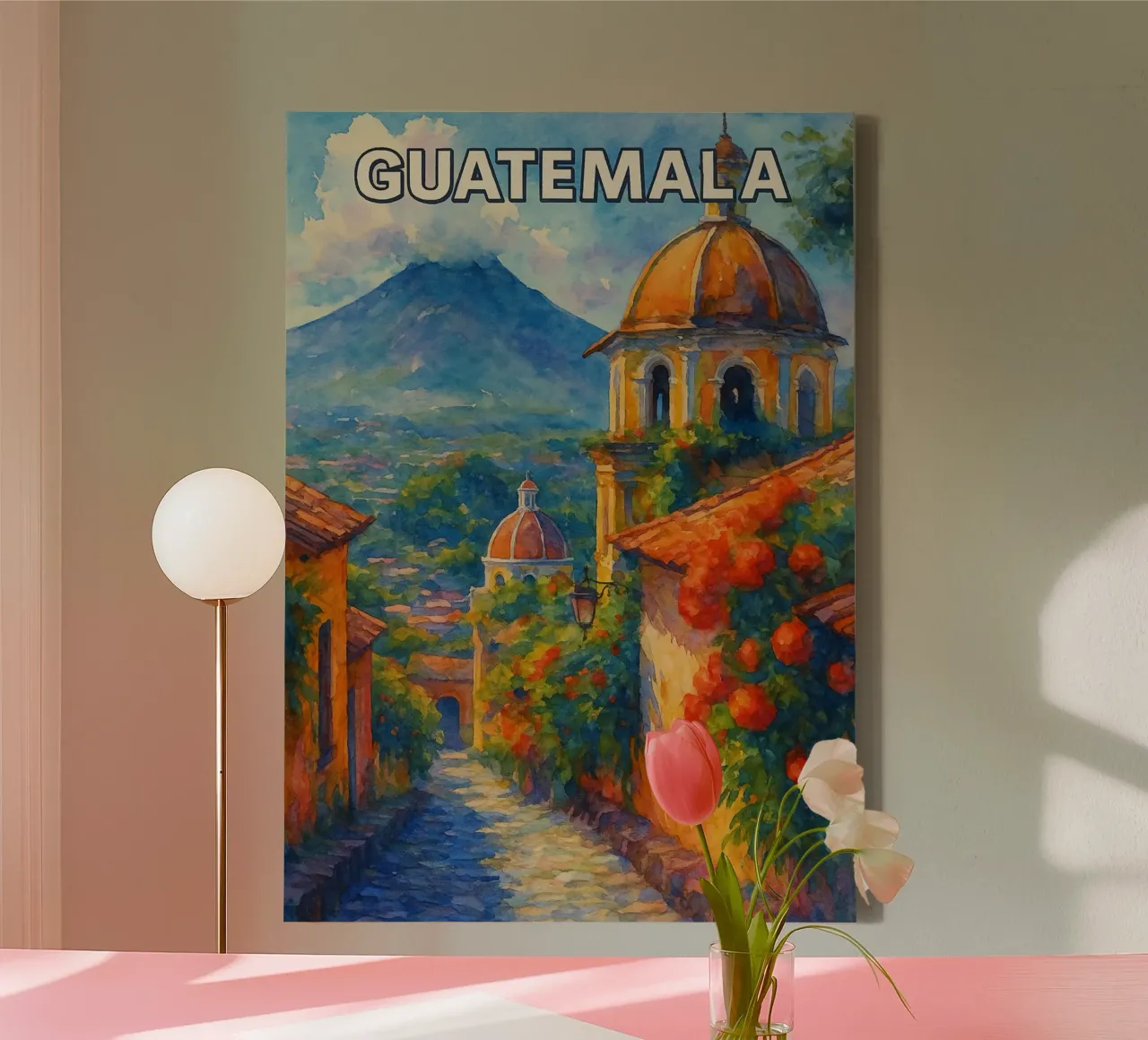 Guatemala dipingere l'immaginazione tela con Cornice a cassetta da Diamond
