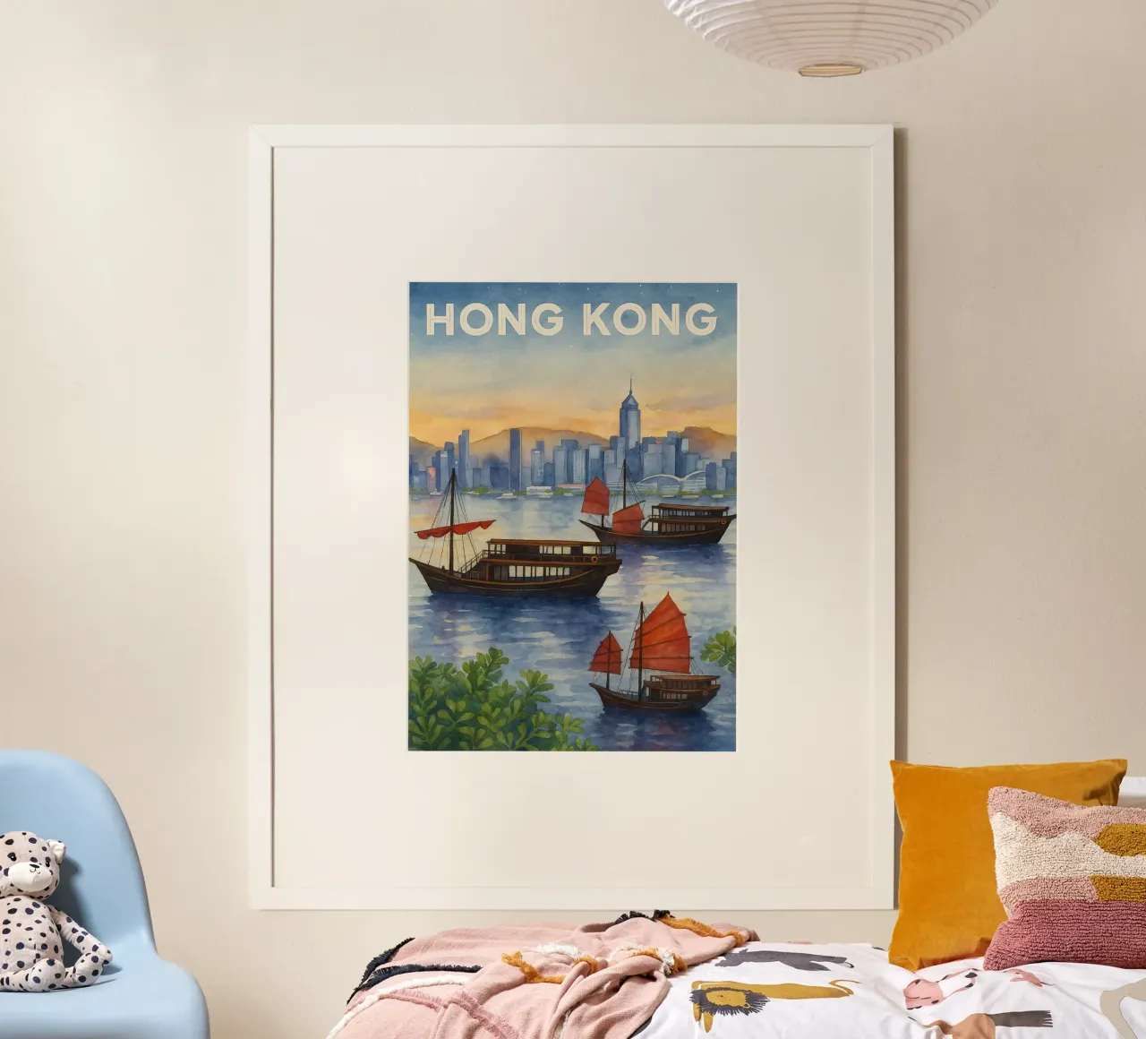 Hong Kong Dibujo Pintura Imaginación poster de Diamond