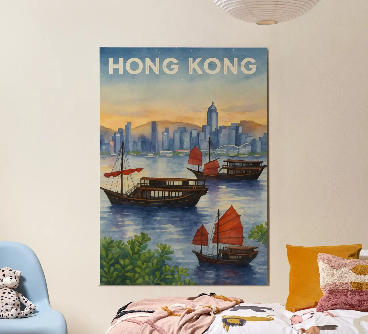 Hong Kong Dibujo Pintura Imaginación poster de Diamond