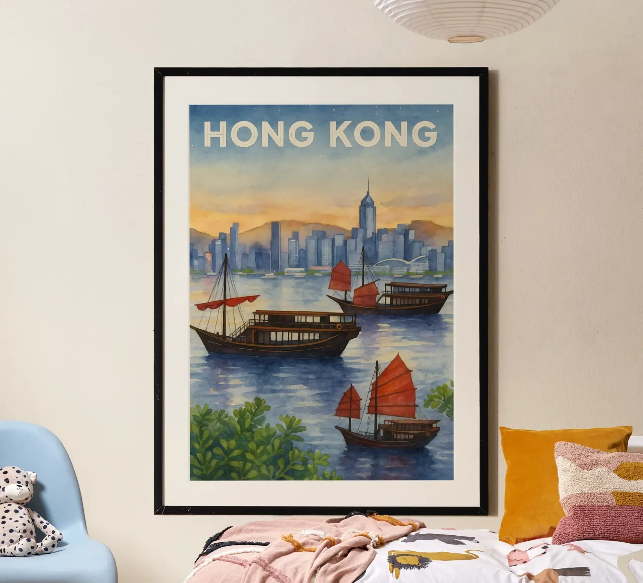 Hong Kong Dibujo Pintura Imaginación poster de Diamond