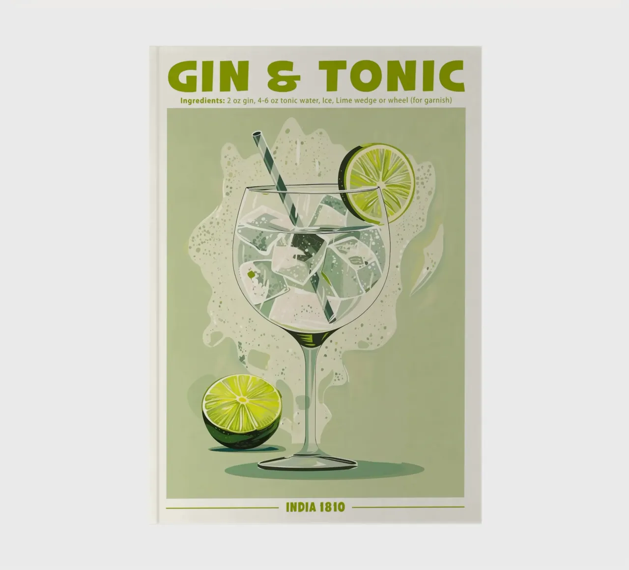 Gin & Tonic India 1810 notebook by janetlynn