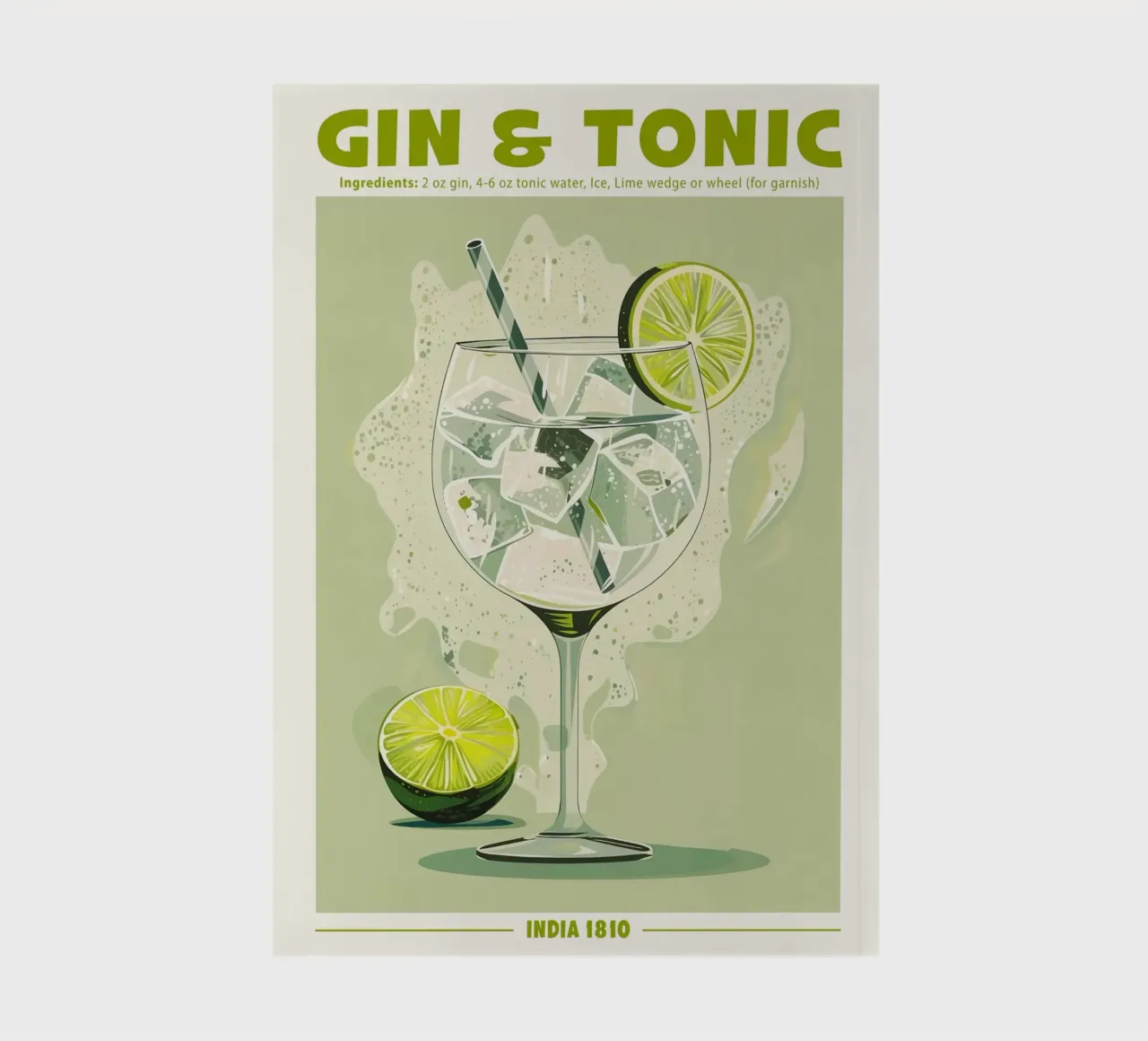 Gin & Tonic India 1810 notebook by janetlynn