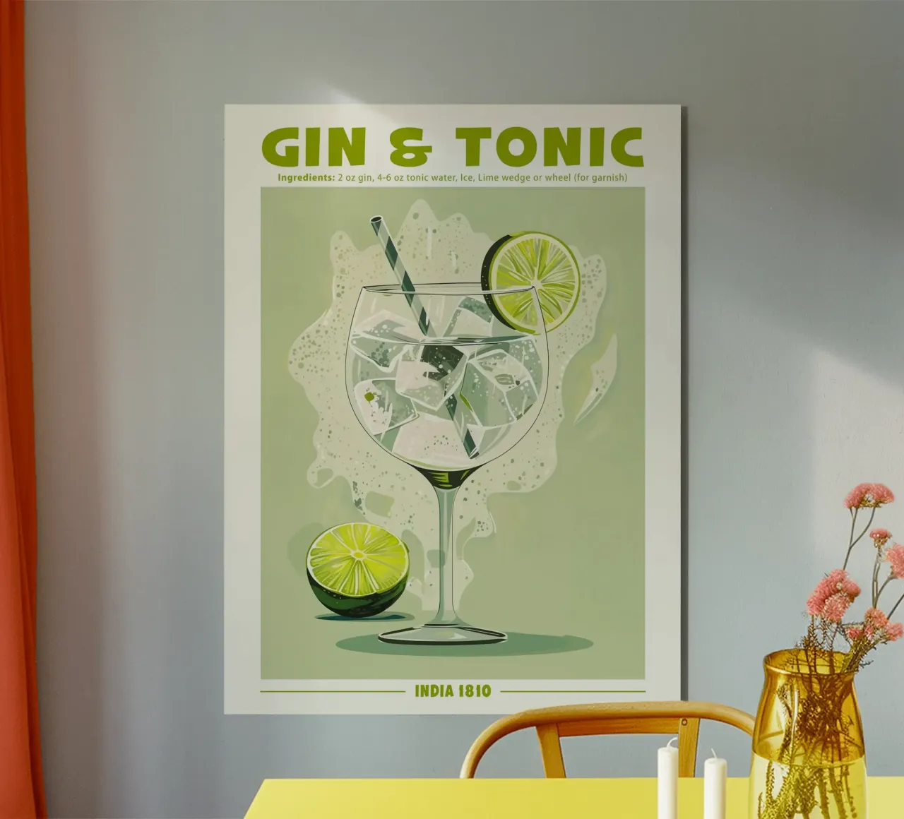 Gin & Tonic India 1810 alluminio dibond da janetlynn