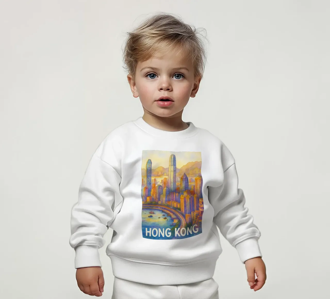 L'immaginazione pittorica di Hong Kong felpa neonato da Diamond