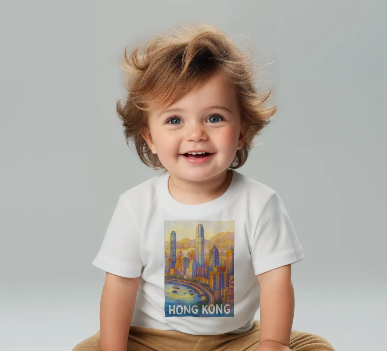 Imaginación pictórica de Hong Kong camiseta de bebé de Diamond
