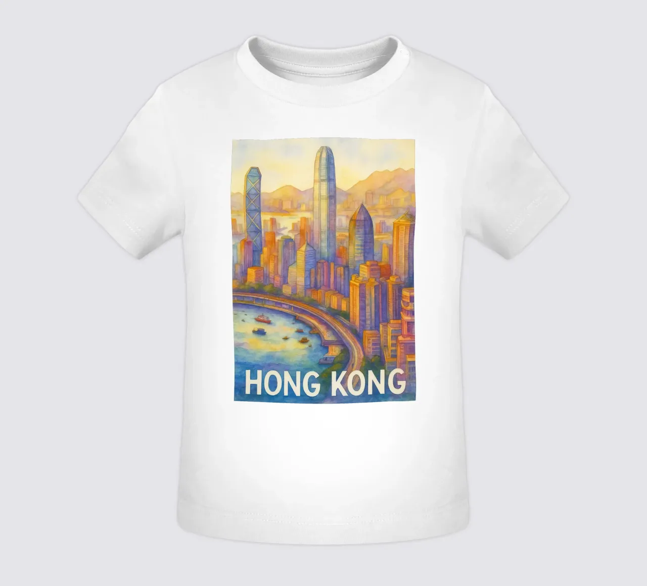 Imaginación pictórica de Hong Kong camiseta de bebé de Diamond