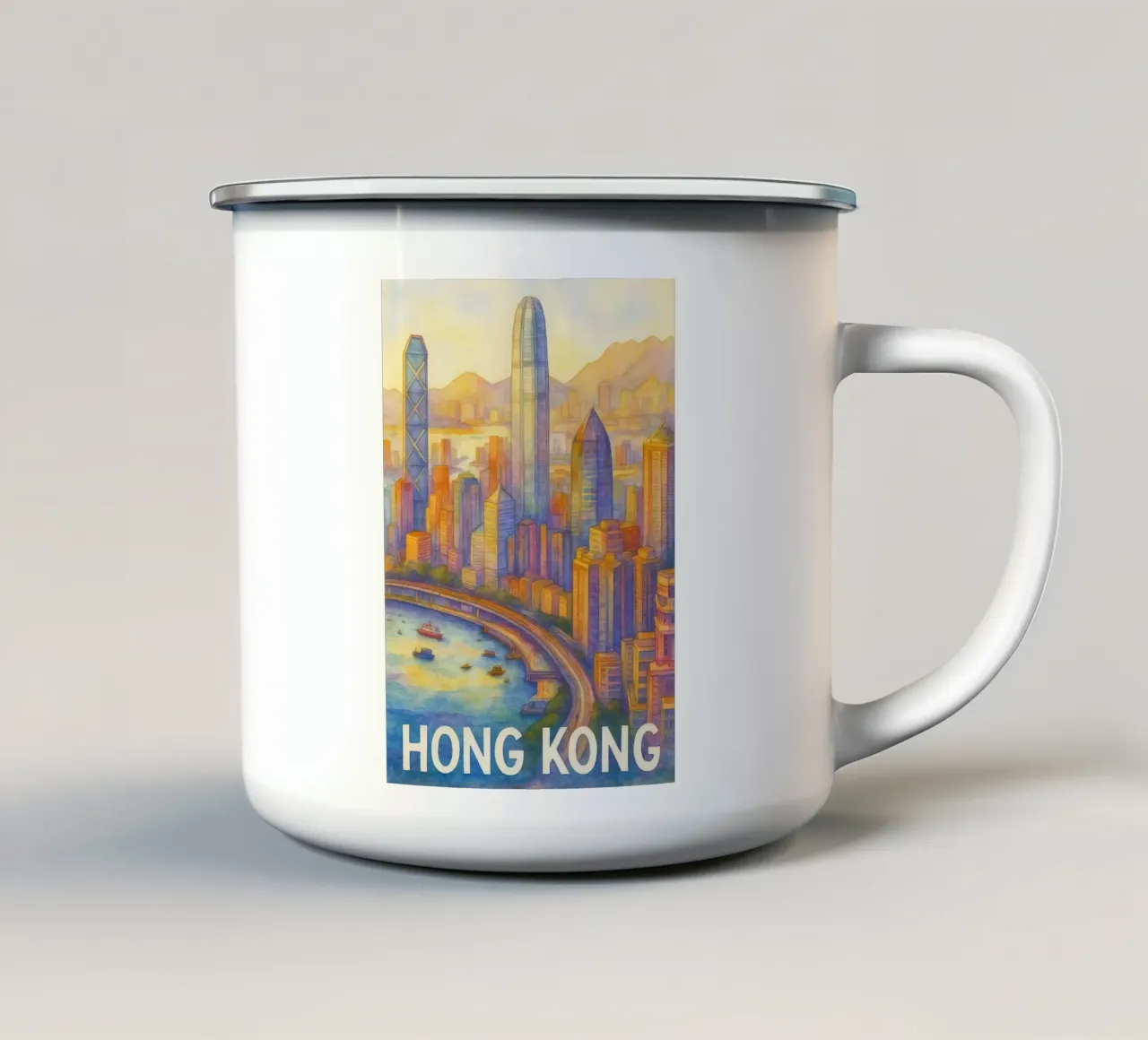 Verbeelding van schilderijen in Hong Kong emaille mok van Diamond