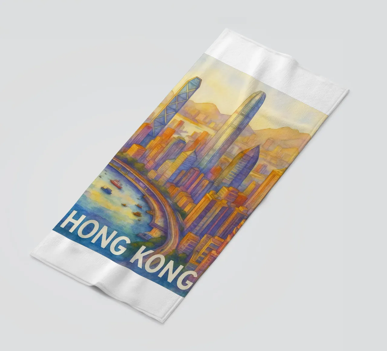 L'immaginazione pittorica di Hong Kong telo mare da Diamond