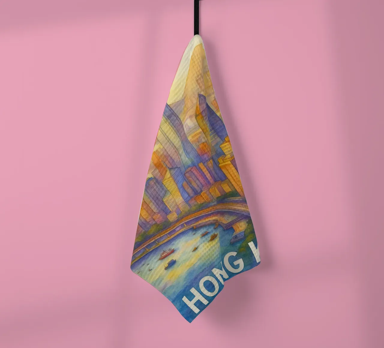 L'imagination picturale de Hong Kong torchon de Diamond