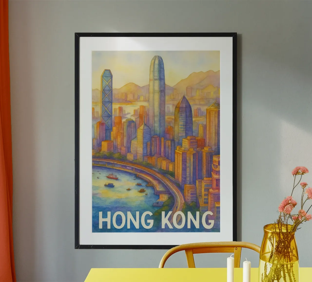 L'immaginazione pittorica di Hong Kong carta hahnemühle da Diamond