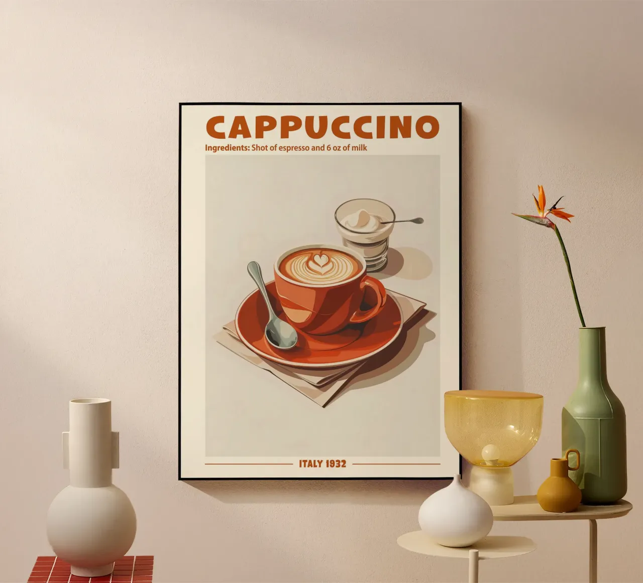 Cappuccino Italy 1932 acrylic glass by janetlynn