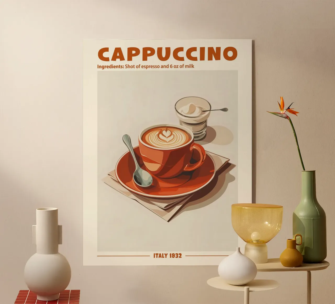 Cappuccino Italy 1932 acrylic glass by janetlynn