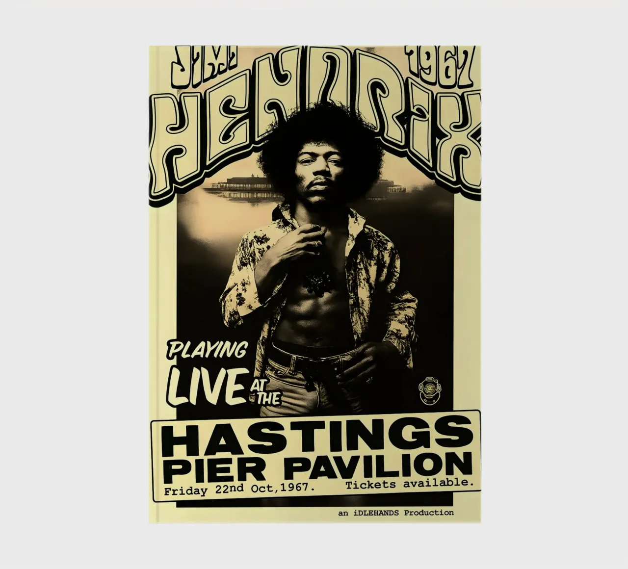 Jimi Hendrix Hastings Pier Pavilion 22 1967 Notizbuch von DGUnder