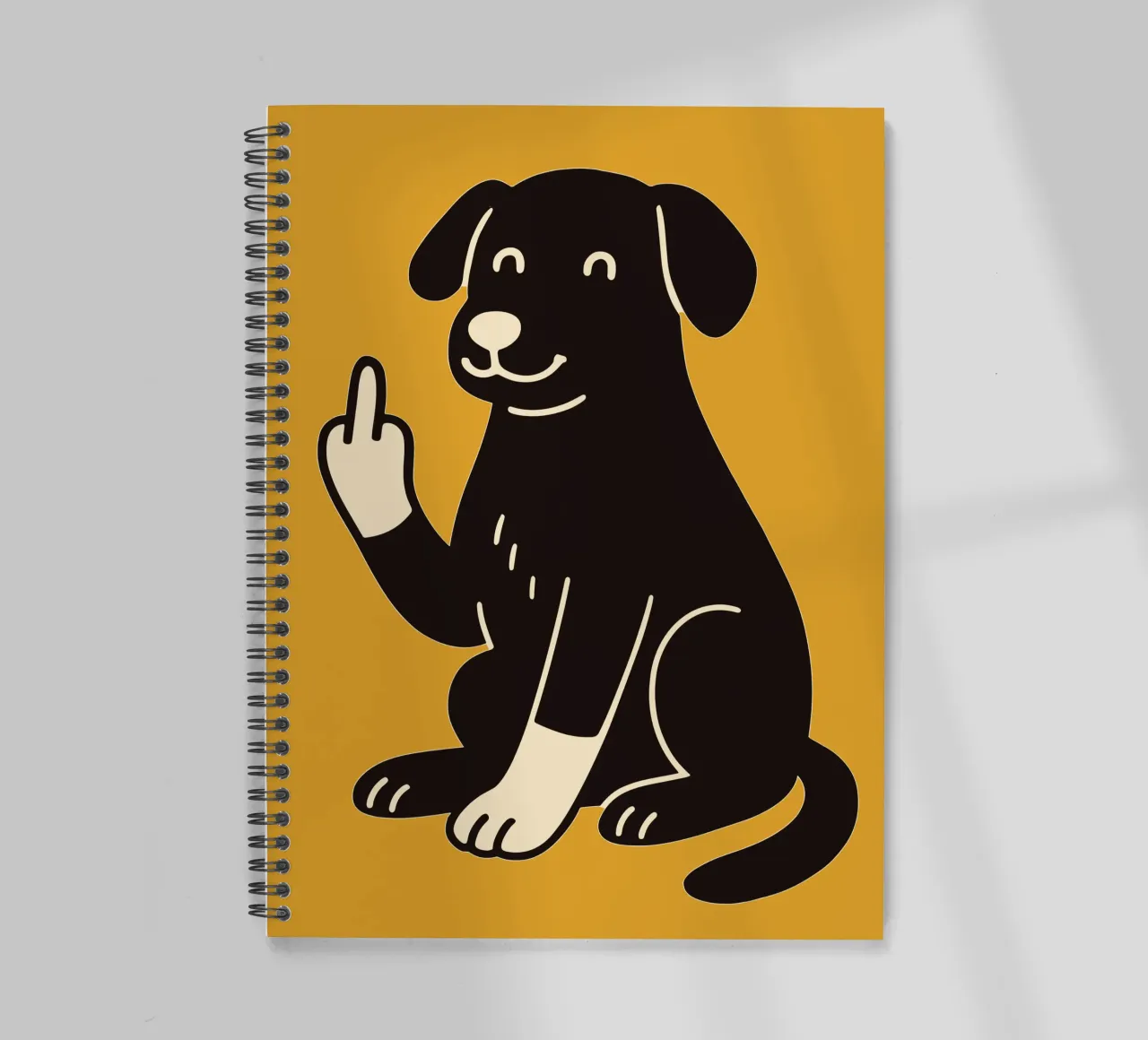 Fluff Off - Good Boy, Bad Mood spiral notebook by KUNSTstück