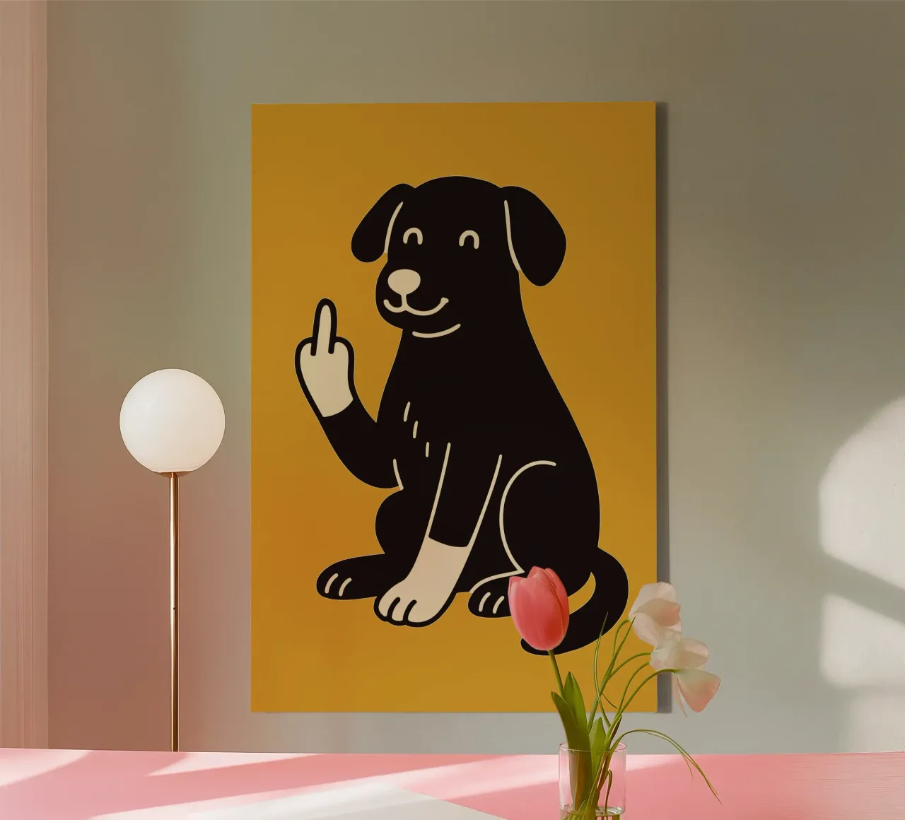 Fluff Off - Good Boy, Bad Mood canvas by KUNSTstück