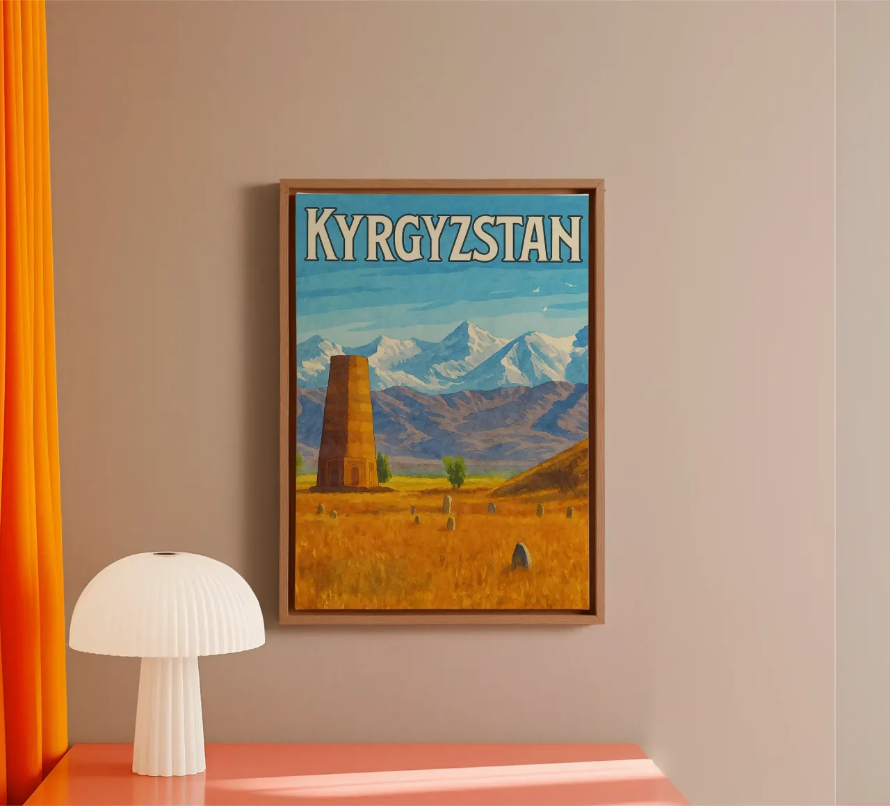 Kirgisistan Malerei Imagination Leinwand mit Schattenfugenrahmen von Diamond