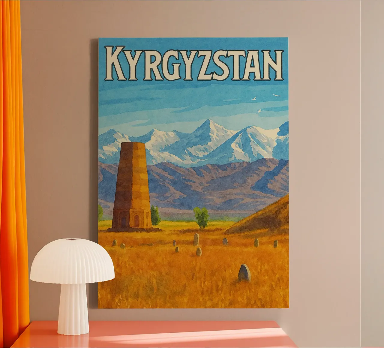 Kirgisistan Malerei Imagination Leinwand mit Schattenfugenrahmen von Diamond