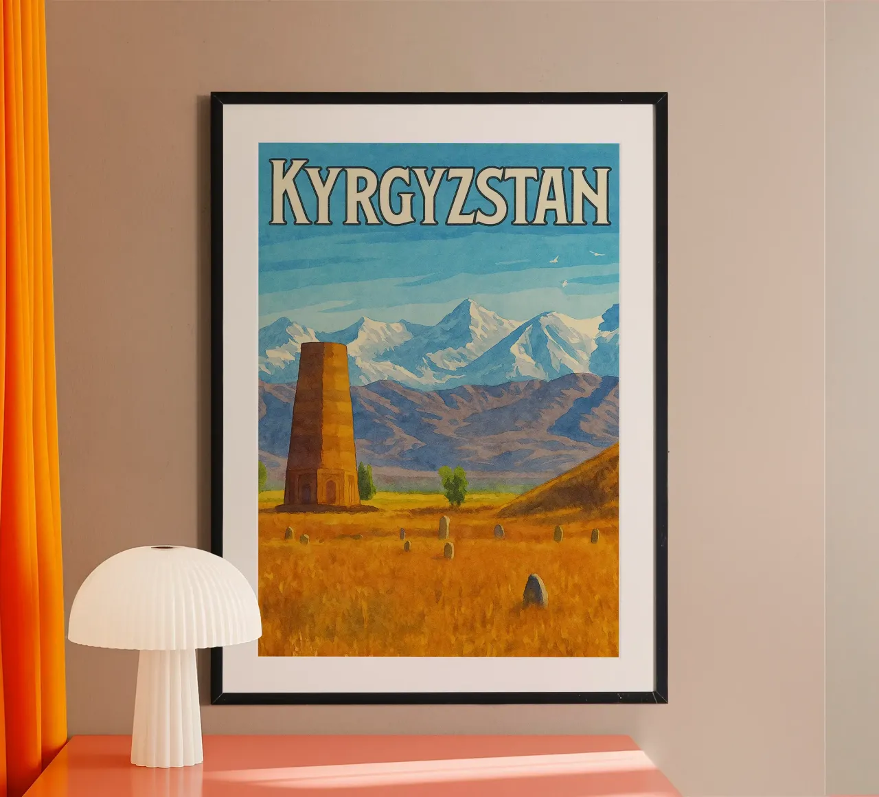 Kirgisistan Malerei Imagination Poster von Diamond