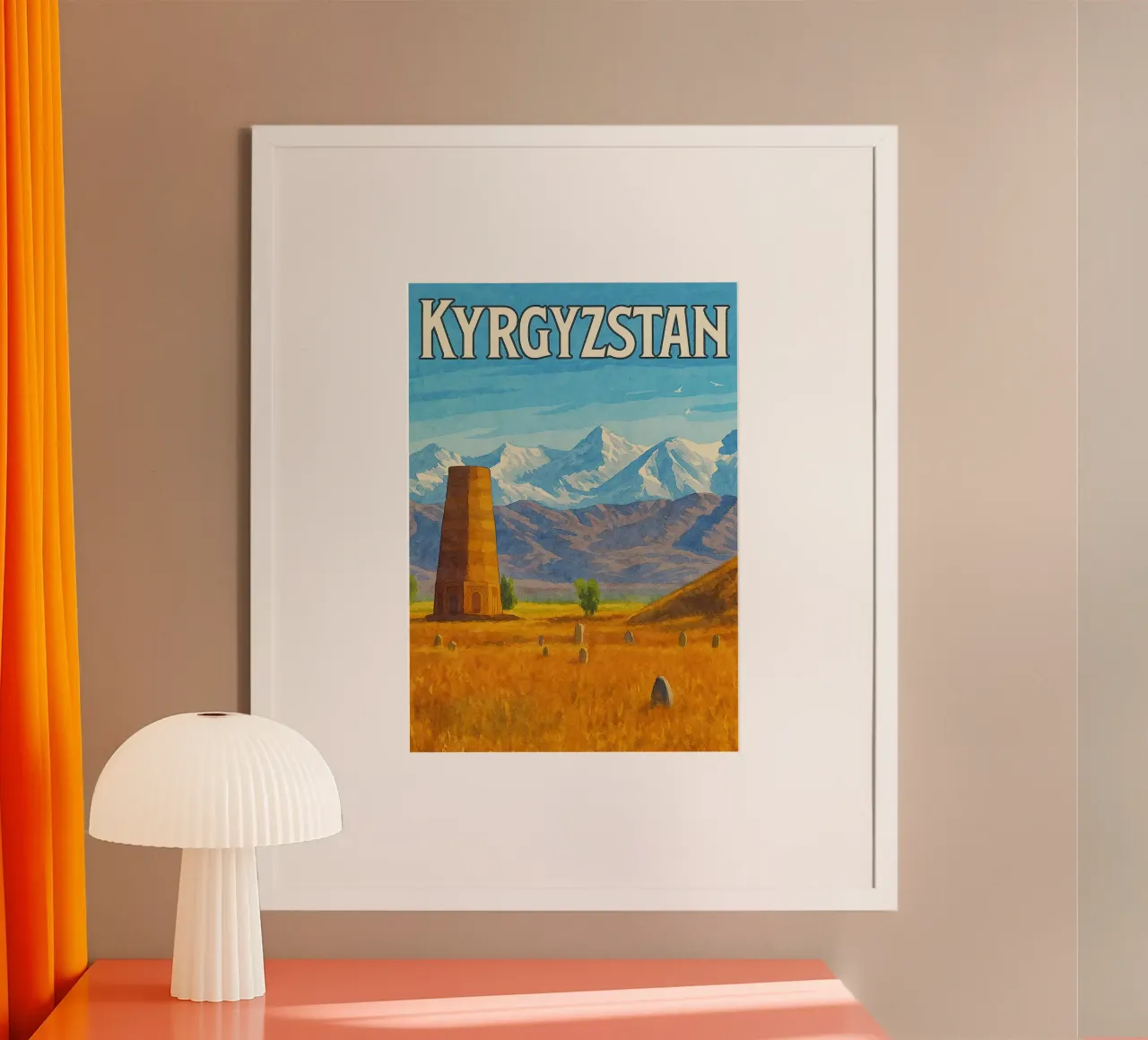 Kirgisistan Malerei Imagination Poster von Diamond