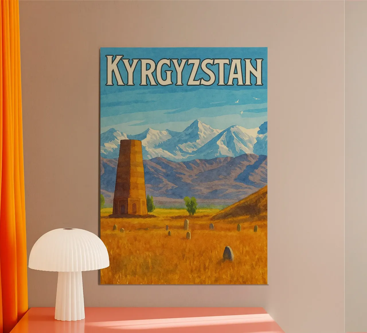 Kirgisistan Malerei Imagination Poster von Diamond