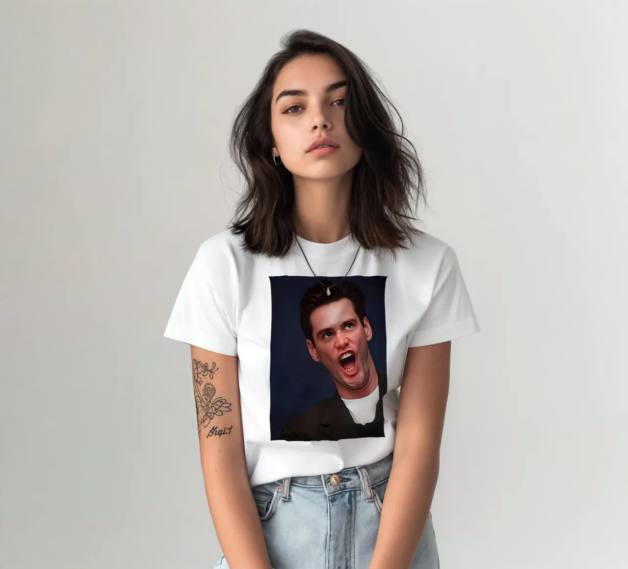 Jim Carrey t-shirt da Low poly art