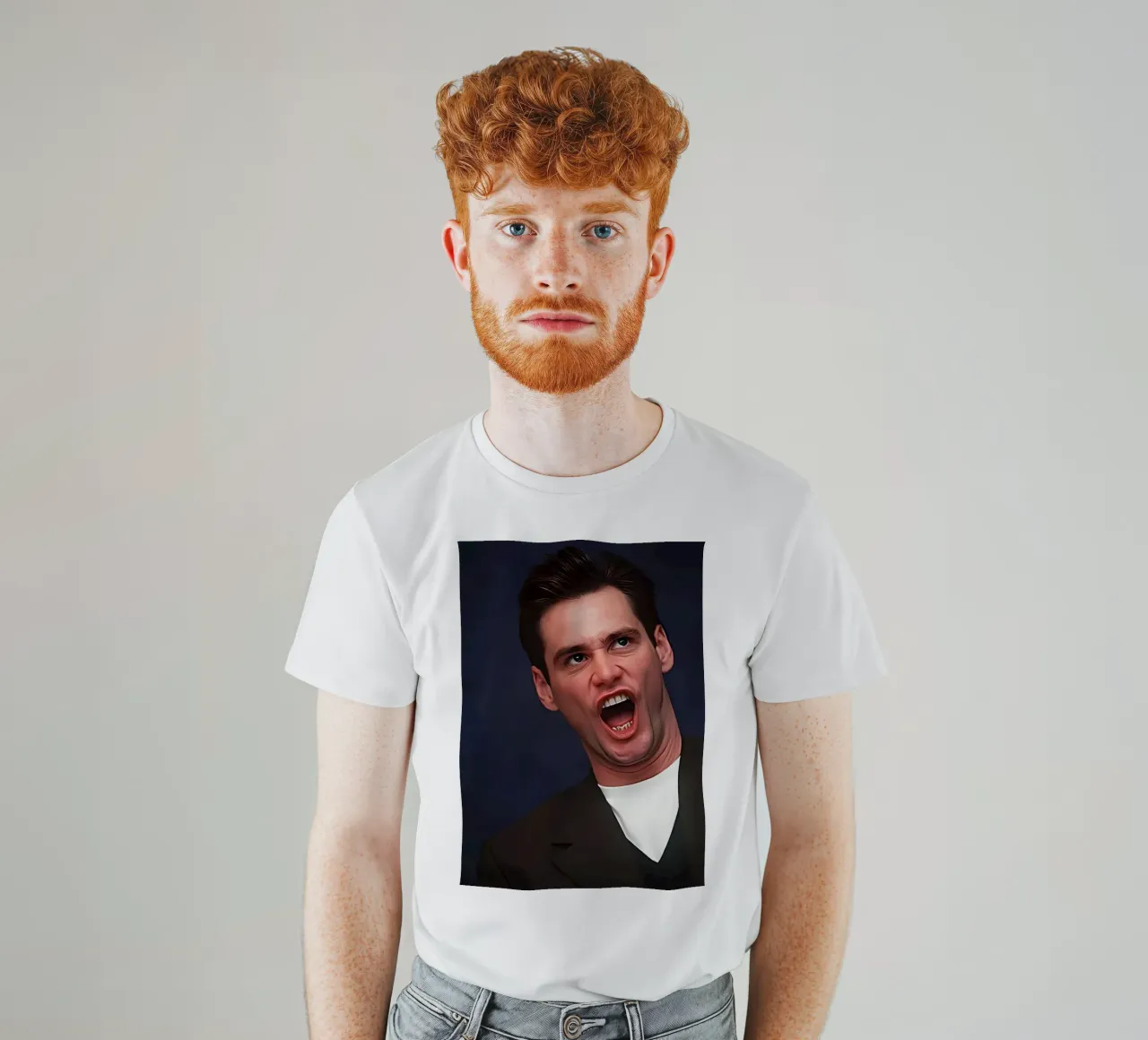 Jim Carrey t-shirt da Low poly art