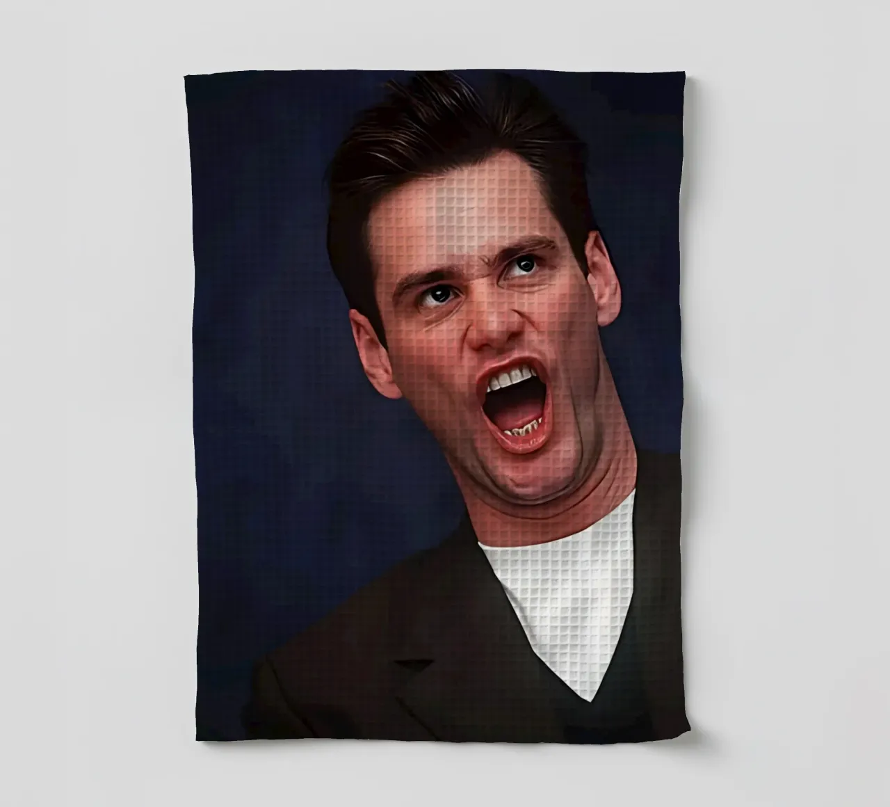 Jim Carrey canovaccio da cucina da Low poly art