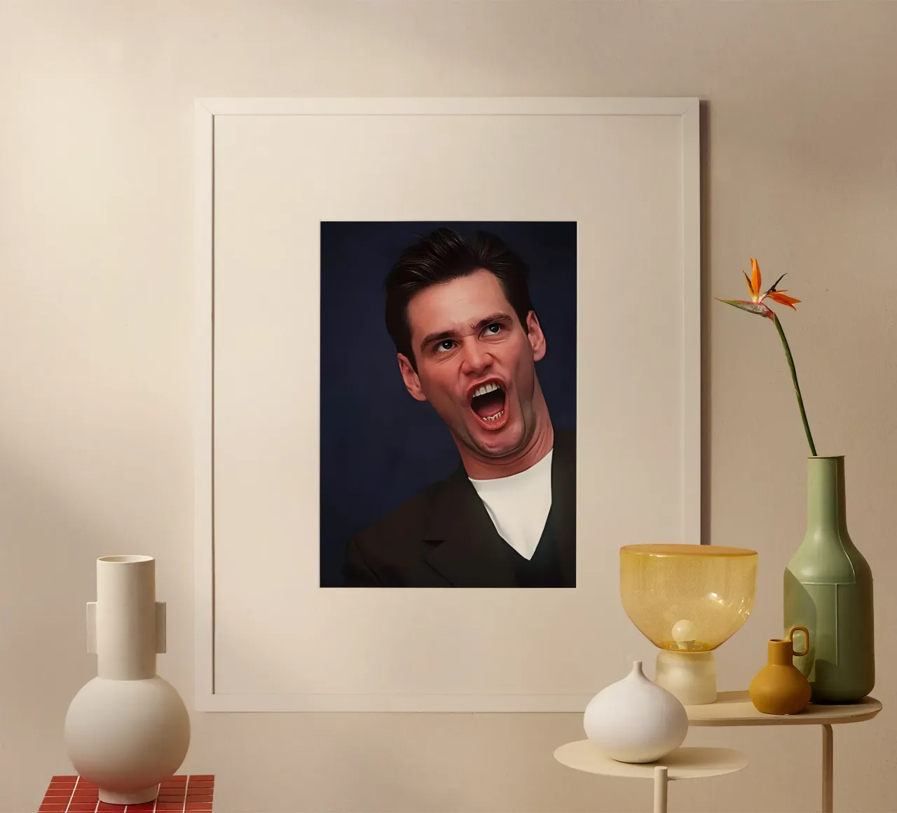 Jim Carrey carta hahnemühle da Low poly art