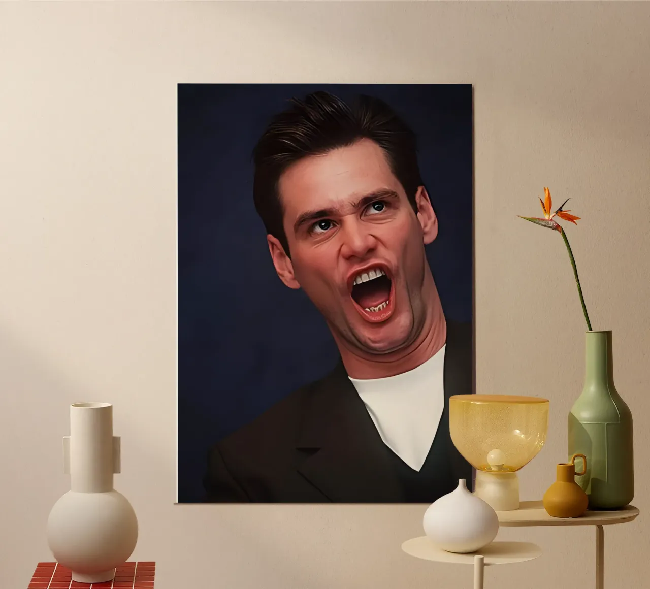 Jim Carrey carta hahnemühle da Low poly art
