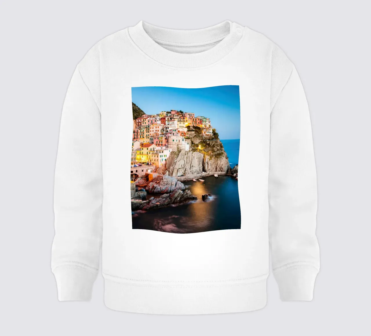 Manarola In The Evening felpa neonato da robertmotoiart