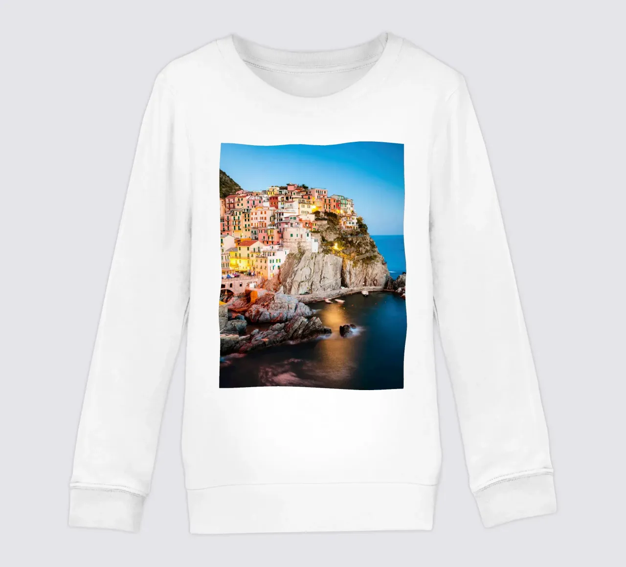 Manarola In The Evening felpa bambino da robertmotoiart