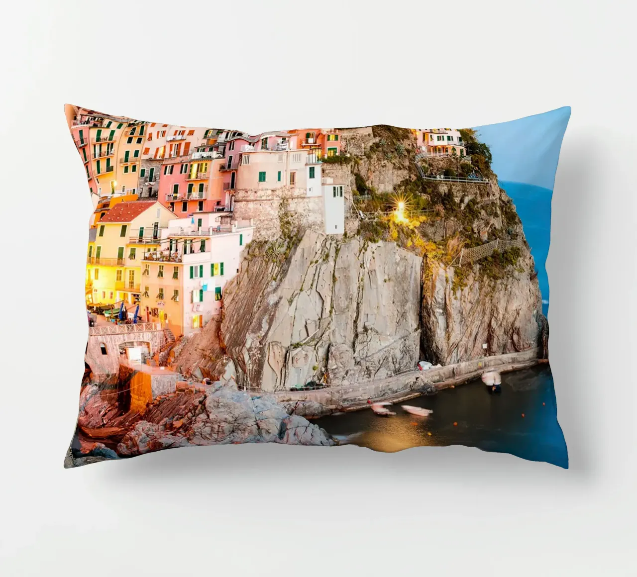 Manarola In The Evening cuscino da robertmotoiart