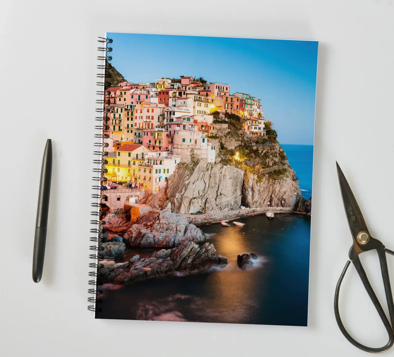 Manarola In The Evening spiral notebook by robertmotoiart