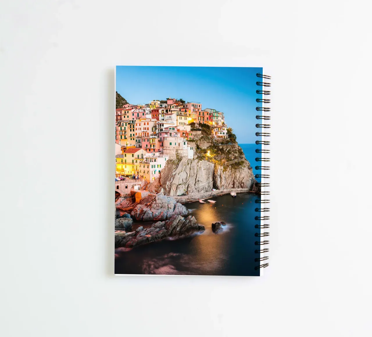 Manarola In The Evening spiral notebook by robertmotoiart