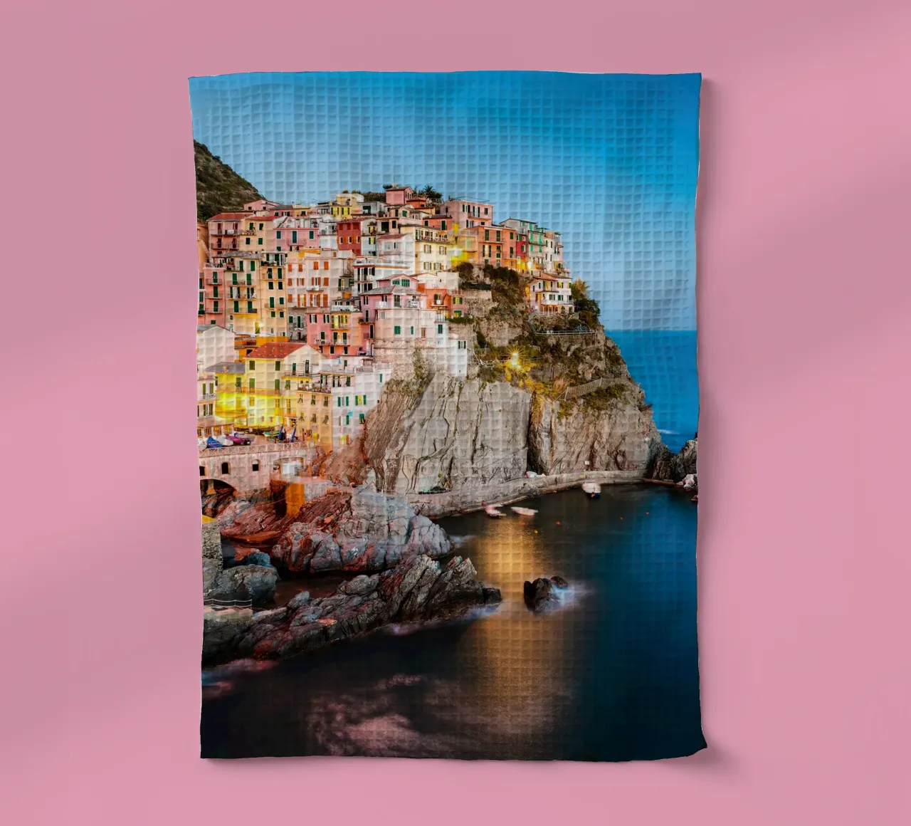 Manarola In The Evening canovaccio da cucina da robertmotoiart