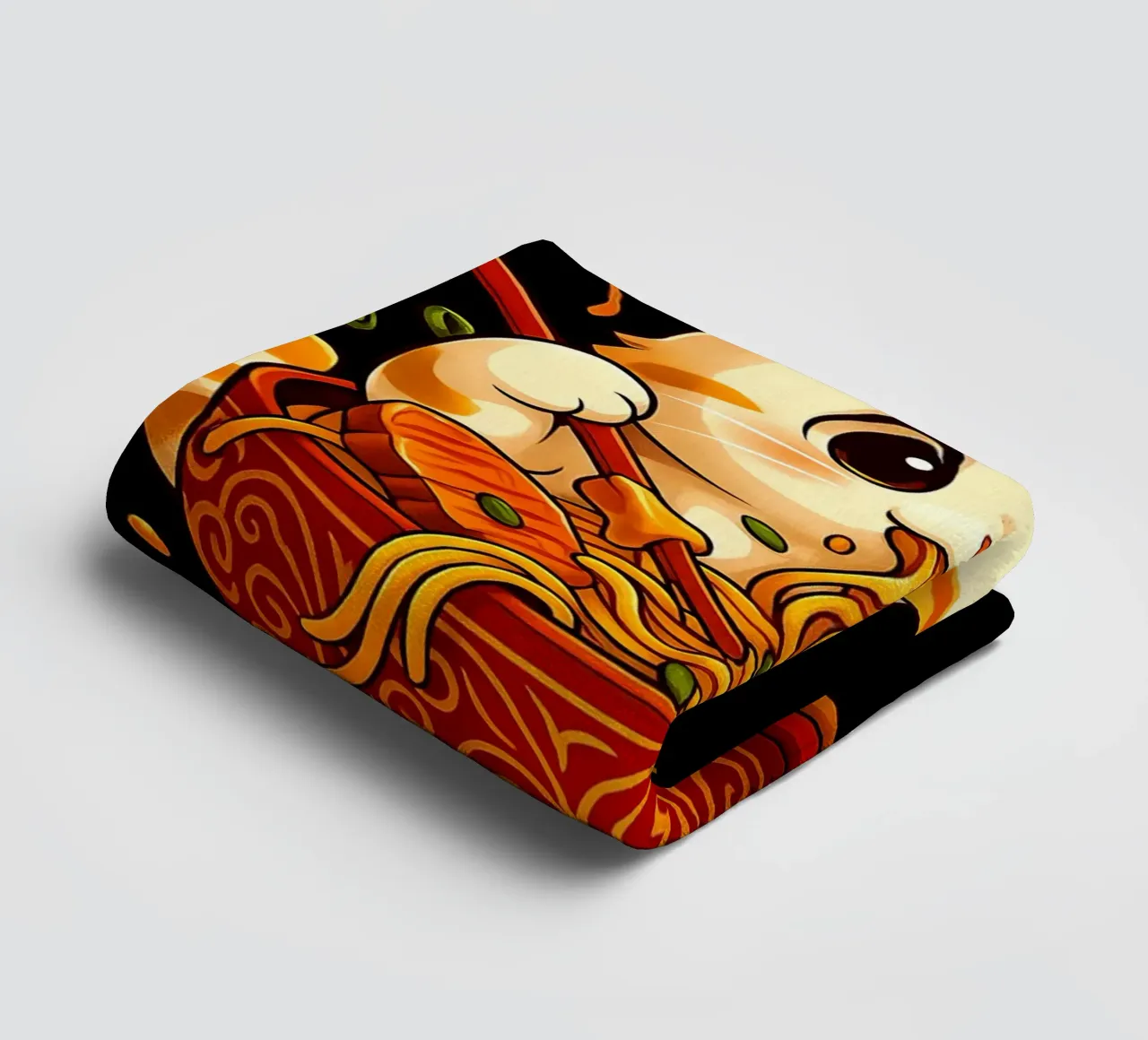 Ramen Noodles Cat asciugamano da bagno da Jeff Studio