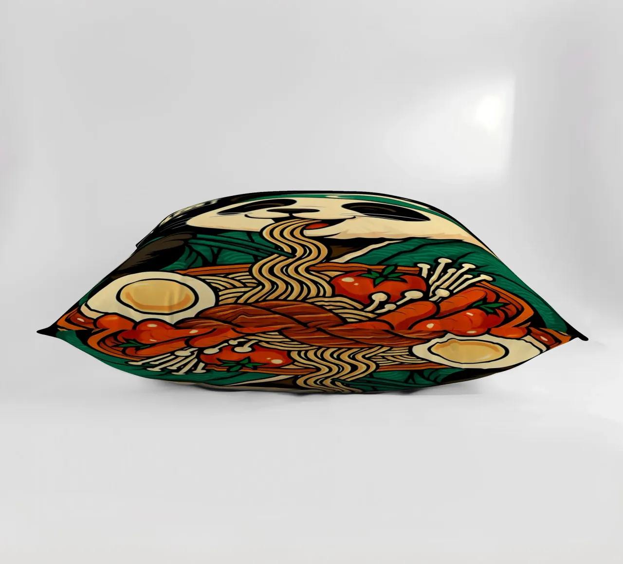 Ramen Noodles Panda cuscino da Jeff Studio
