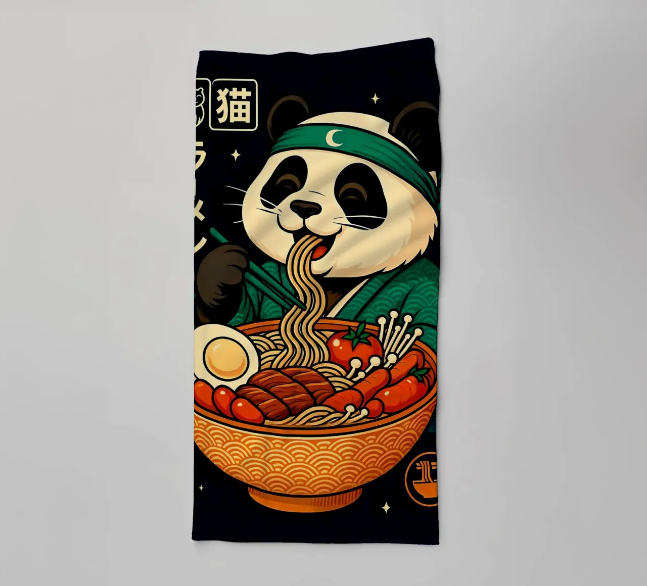Ramen Noodles Panda asciugamano da bagno da Jeff Studio