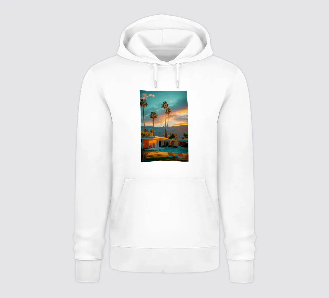 Palm Spring Golden Sunset felpa con cappuccio da lennytravers