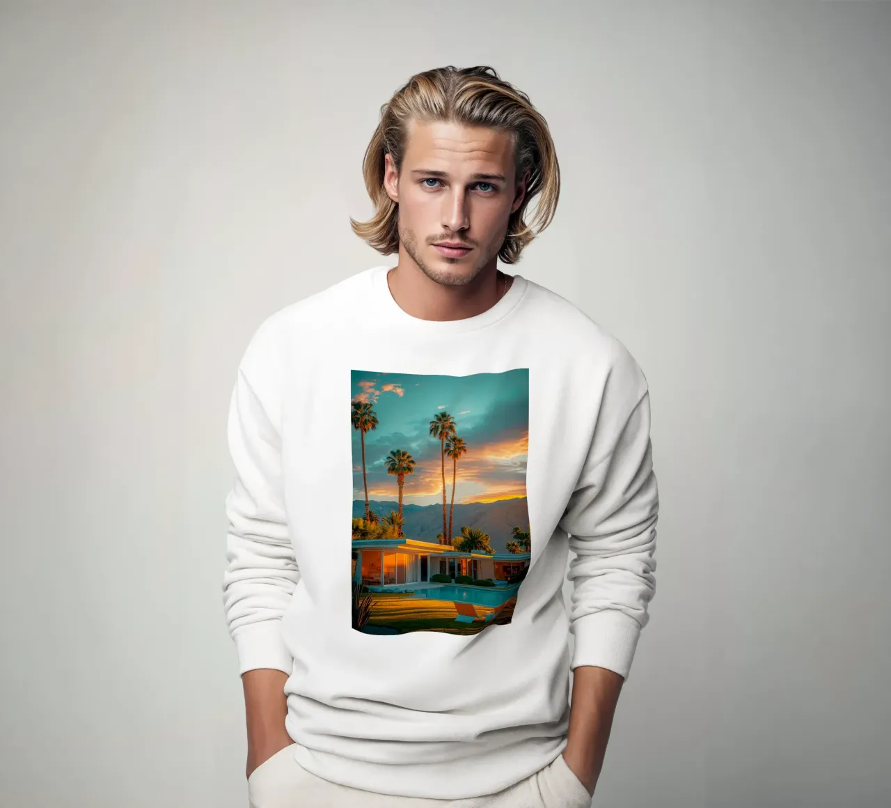 Palm Spring Golden Sunset felpa da lennytravers